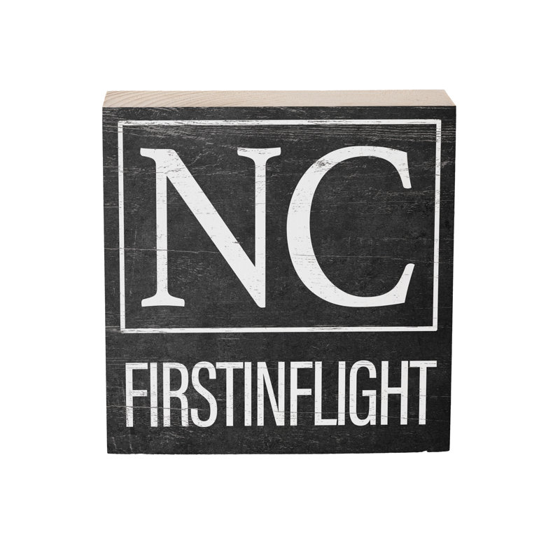 State Wooden Plock North Carolina 6x6"