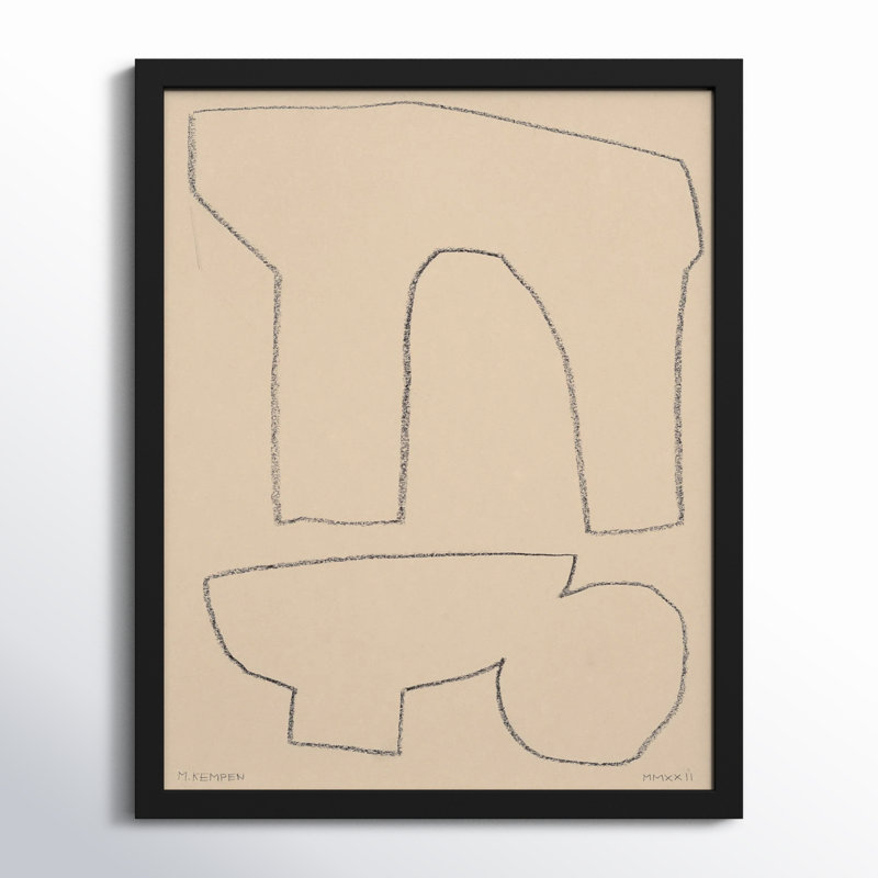 Outlines 2 by Michael Kempen, 24" W x 30" H, Black Framed
