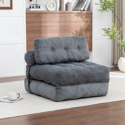 Canapé-lit pliant, canapé-lit convertible avec matelas pliable avec coussin de dossier et support pour dossier, canapé-lit pliant portatif, canapé-lit confortable pour salon, chambre simple
