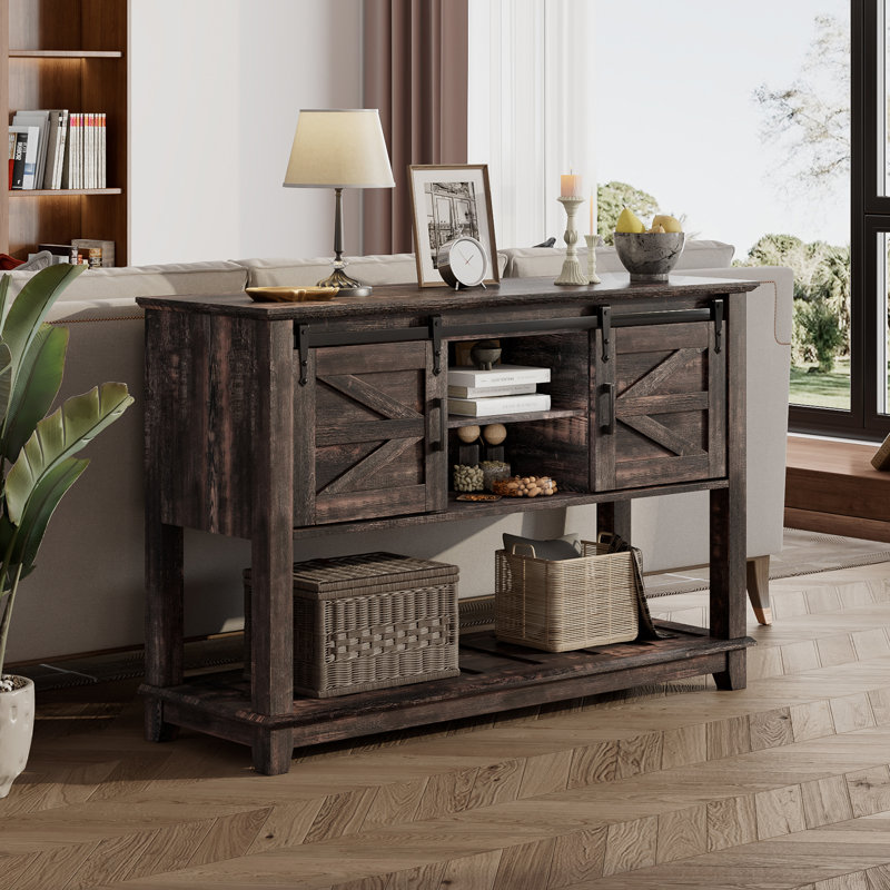 Console Kiall, Chêne rustique foncé