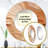 Orange and Beige Unbounded Imagination I - Abstract Decorative Wall Mirror, Orange Round Mirror, Printed Metal Art-99620830