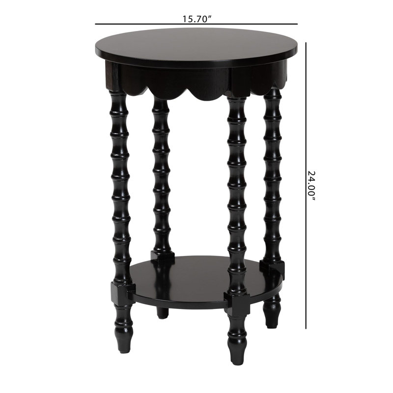 Table de chevet Baxton Studio Sally, Noir