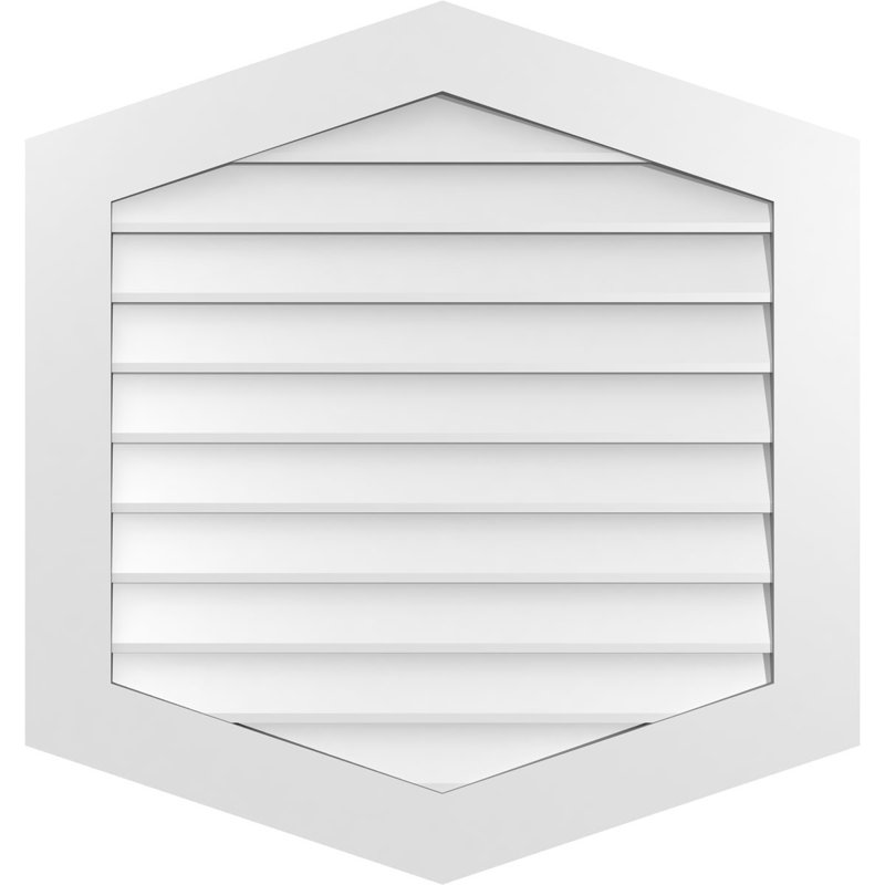Ventilé vertical à pignon vertical 4/12 po, H 36 po x l 34 po x P 1 po