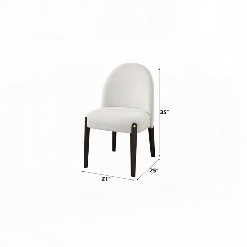 Beige Fabric Side Chair