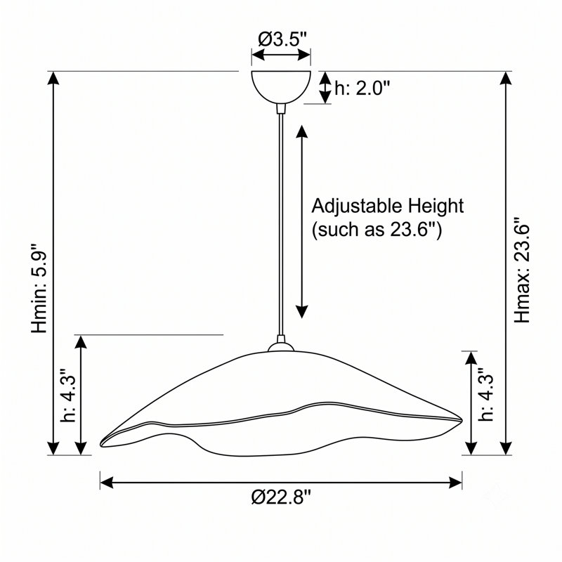 Aalto Round Sculptural Single Dome Chandelier