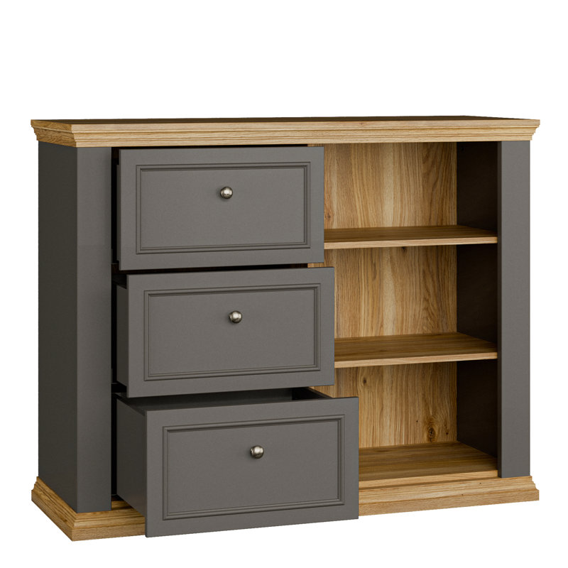 Pontypool 119.5cm Sideboard, Grey/Oak