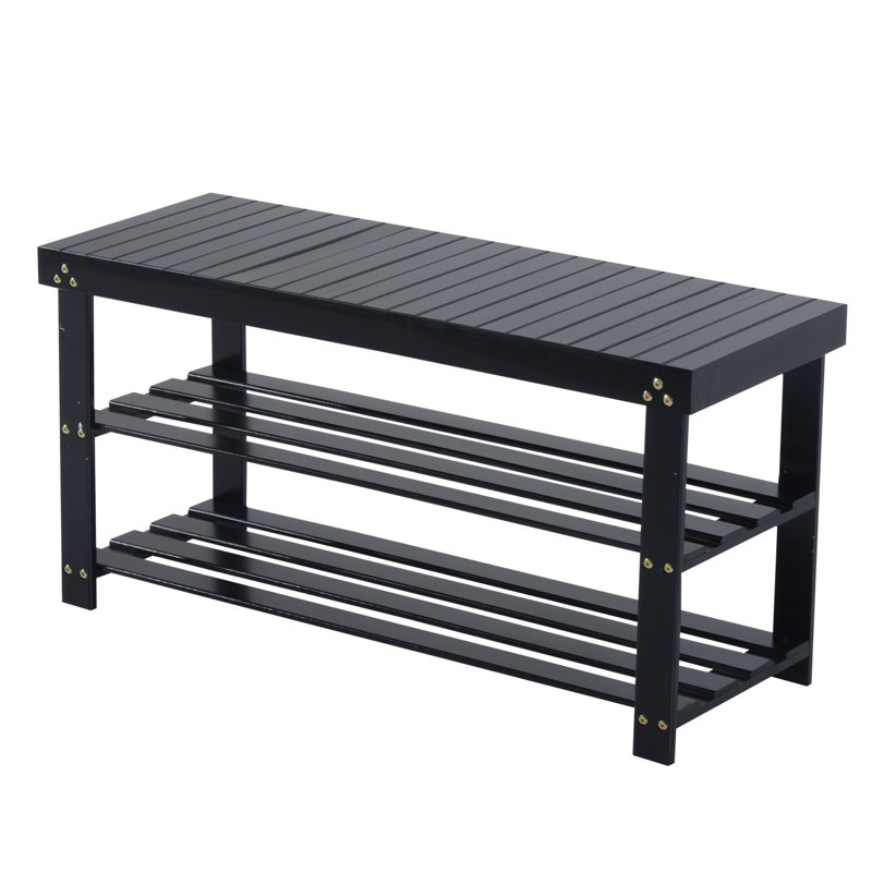 Banc de rangement en bois