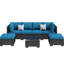 Wicker 6 - Person Garden Lounge Set with Cushions-2084263353
