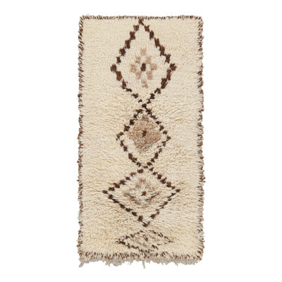 One-of-a-Kind 2'9”x5'3” 1950s Wool Area Rug