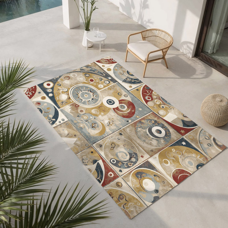 Tapis intérieur et extérieur Spunky Streak, Rectangle 1 pi 6 po x 2 pi 6 po