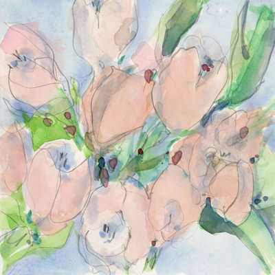 Tulip Bouquet II by Samuel Dixon - Wrapped Canvas Painting