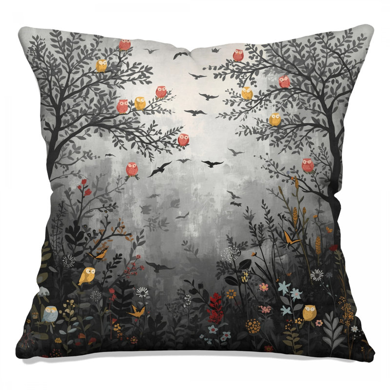 Coussins Owl, 14 X 14 pouces