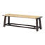 Banc de 59 pouces moderne, bois massif et finition noyer, pour un entretien par temps doux-125561387