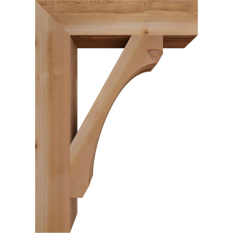 Support en bois rustique Legacy Block, Cèdre rouge, Lisse, H 40 po x l 5,5 po x P 28 po