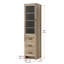 Armoire de rangement en verre pour salle de bain 20 pouces en chêne naturel-1697764259-1697764256