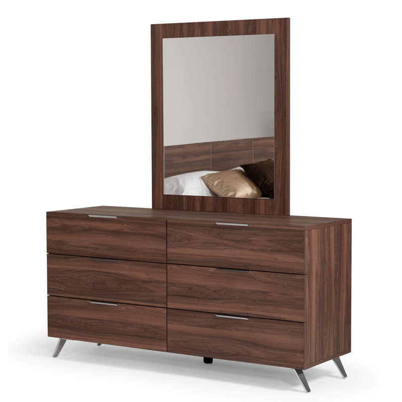 Chiyoka Wood Flat Mirror