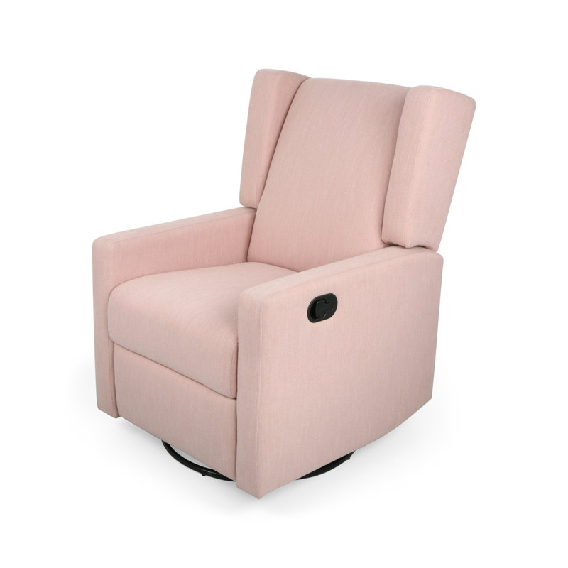 Bines Upholstered Swivel Recliner, Blush