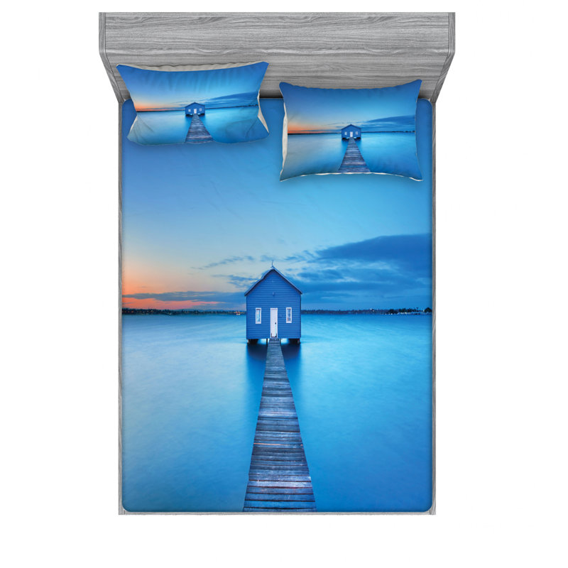 Microfiber Sheet Set, Queen Sheet Set with Fitted Sheet