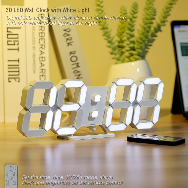 9.7" 3d Led Digital Wall Clock