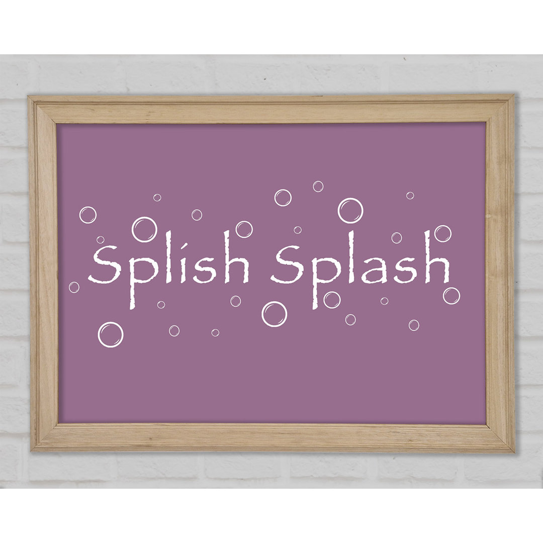 Badezimmer Zitat Splish Splash Badezimmer Dusty Pink Gerahmter Druck