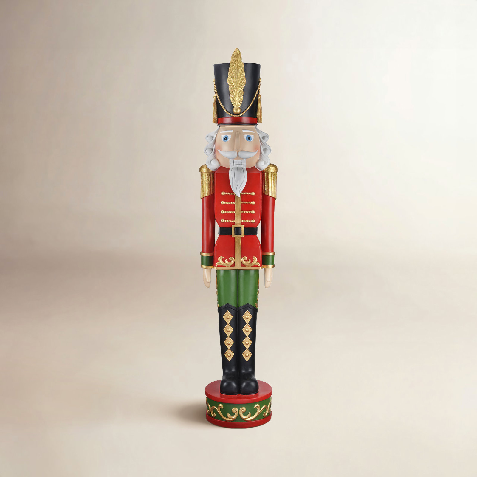 Christmas Nutcracker Figurine, 48" H x 9.1" W x 8.3" D, Green
