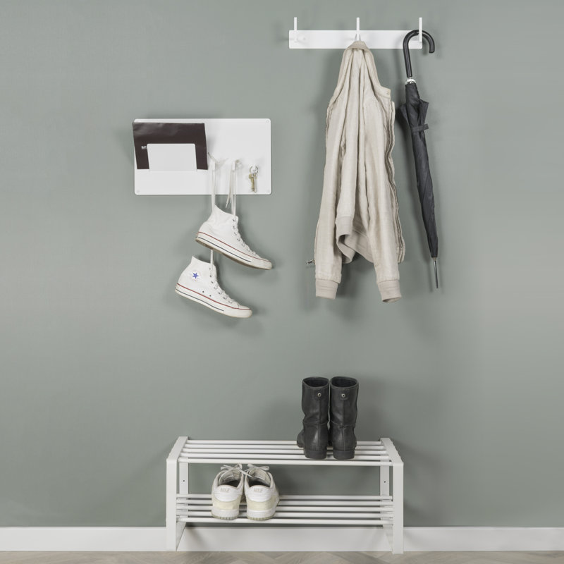 8 Pair Shoe Rack, White
