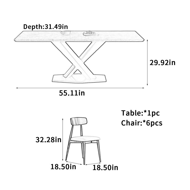 Black Walnut Log Dining Table, 29.92"H x 55.11"L x 31.49"W
