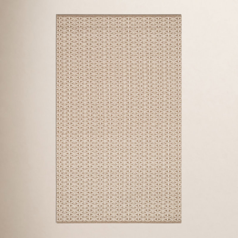 Bare Natural Handwoven Cotton Rug, Rectangle 5' x 8'