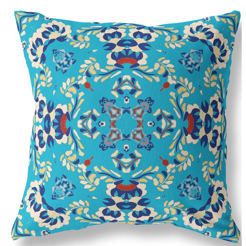 Housse et insert d'oreiller carré, 20 po x 20 po, Bleu / bleu marine