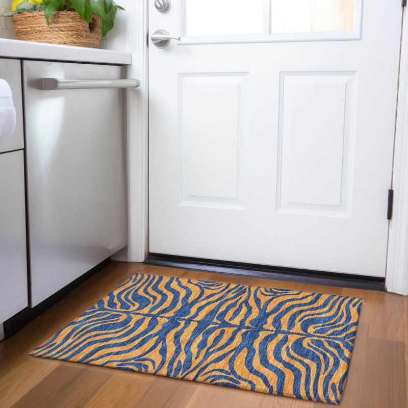 Premium Machine Washable Corum AMF1043 Animal Print Rug, Rectangle 1 pi 8 po x 2 pi 6 po