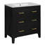 Meuble-lavabo de 30 pouces avec lavabo en céramique, conception moderne pour petits espaces et installation facile-785593675