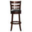 Tabouret de bar pivotant à 360 degrés avec repose-pieds confortable, meubles en bois massif, 1 pièce