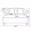 Sofa deux places rembourré