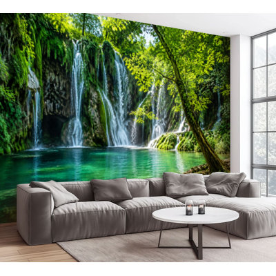 Papier peint adhésif auto-adhésif Akchour Waterfall Park