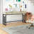 Billue Metal Base Writing Desk with Power Outlet-1522144305