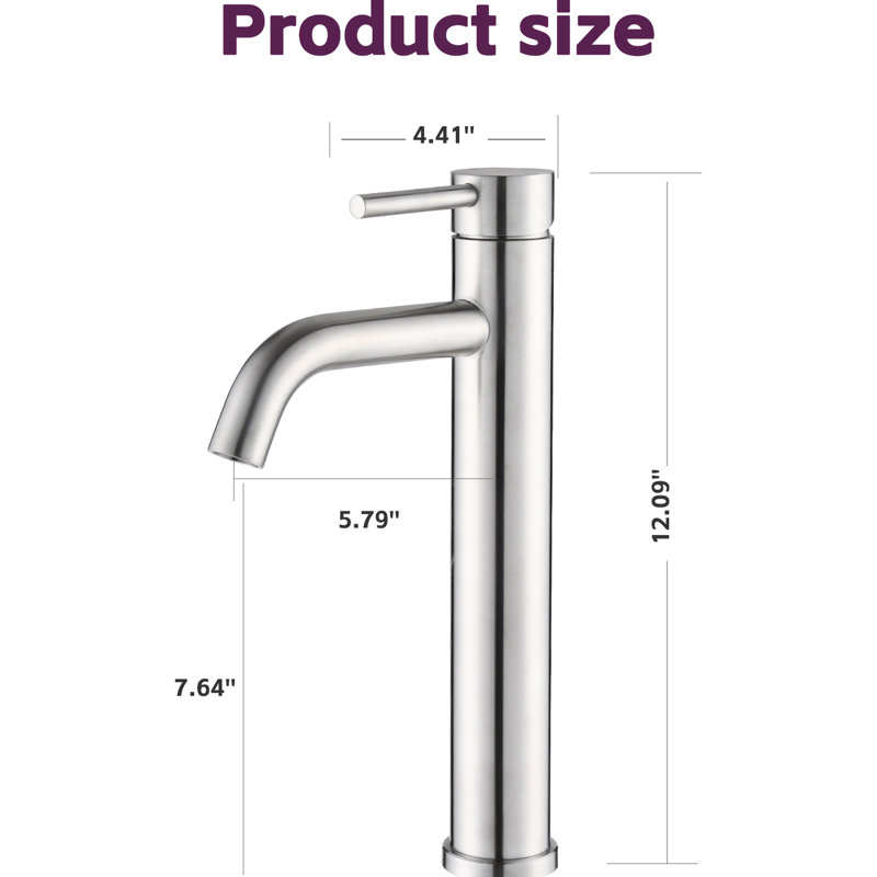 Option de robinet de lavabo en nickel brossé - Robinet de lavabo de salle de bain moderne à une poignée, Nickel brossé