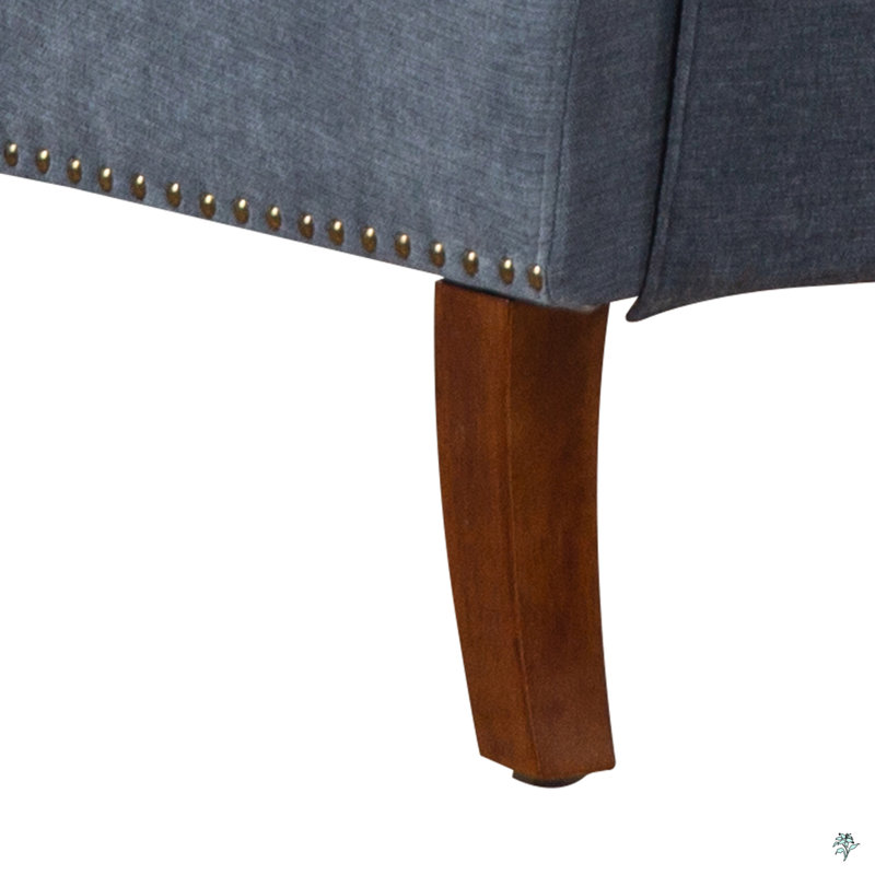 Accent Chair.nailhead Trim Armchair For Living Room,comfy Club Sofa Chair,springs Cushions & Wood Legs. Traditional Single Couch Chair For Bedroom.farmhouse,holds 300lbs