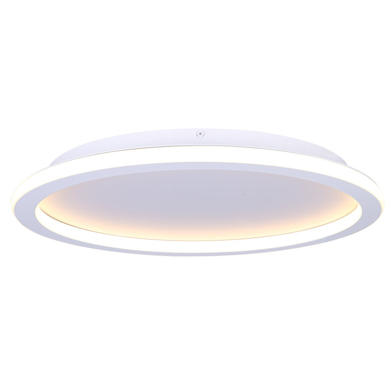 GAVYN 20 In. 1 Light Integrated LED Black Modern Flush Mount, White