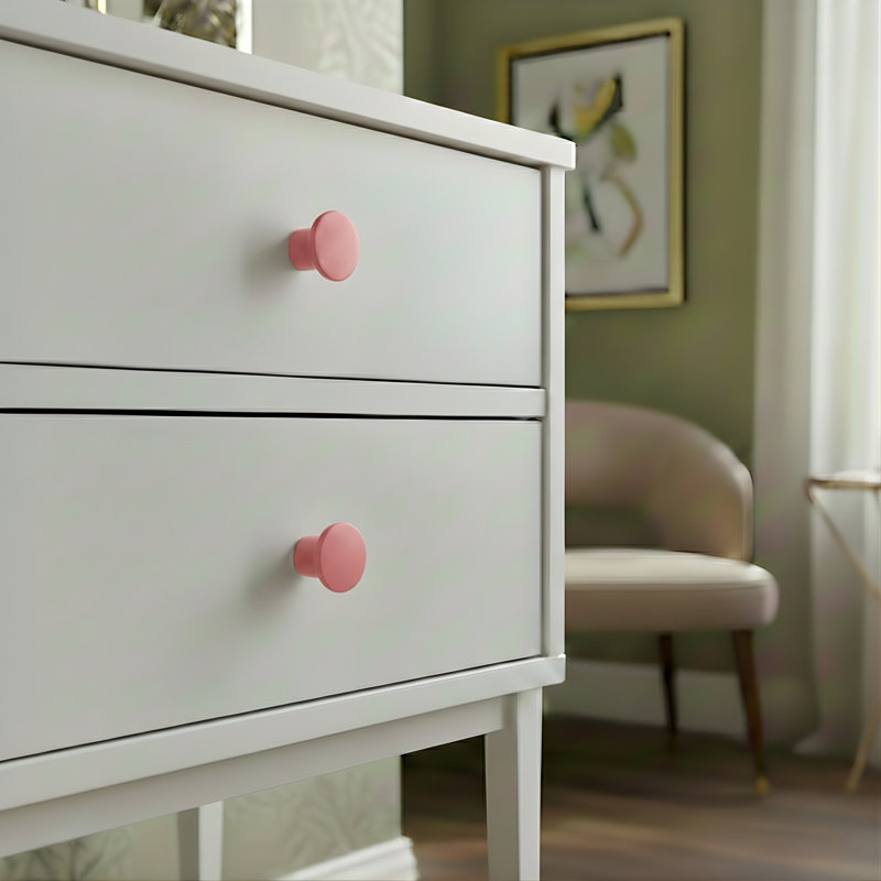 1" Diameter Circle Knob, Blush (Pink)