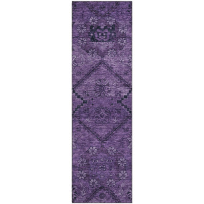 Premium Machine Washable Prisco Eggplant Rug