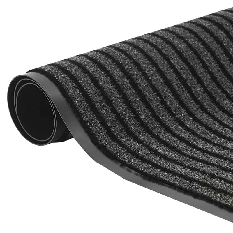 Doormat Stripe Black And Grey 115X500 Cm, 115cm W x 200cm L