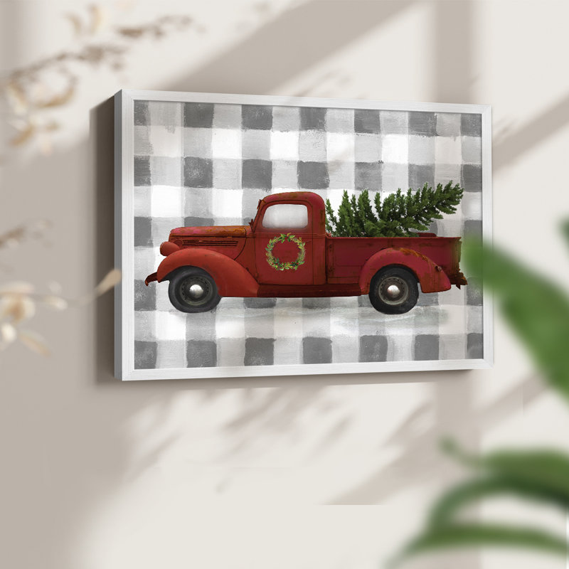 Buffalo Check Truck - Reproduction encadrée - Restickable, H 8 po x l 10 po, Blanc