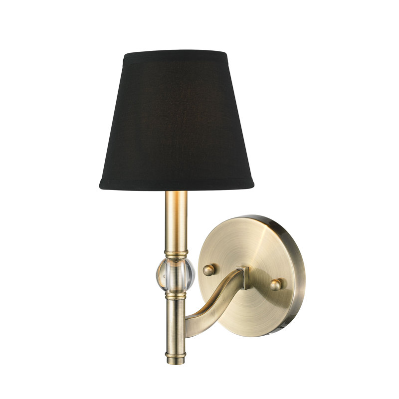 Dasilva Wall Sconce, Tuxedo, Aged Brass