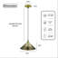 Tyrek 1 - Light Green Brass Single Pendant-289745105