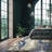Marble Abstract Blue/Gold Area Rug-812993223
