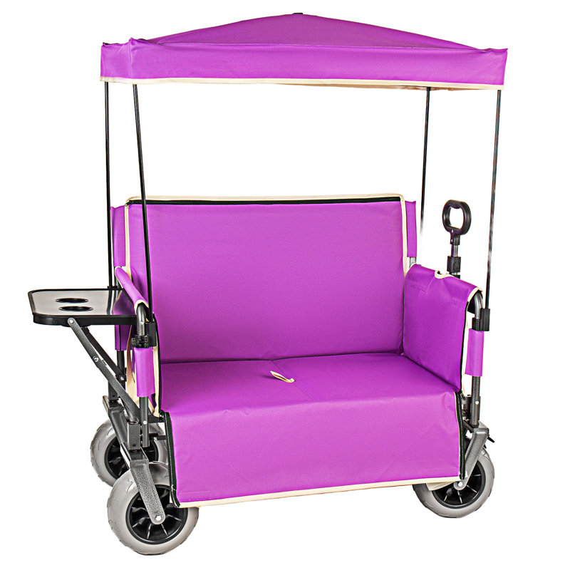 Chariot convertible pour chariot pliant avec auvent, Purple