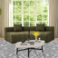 Canapé modulaire courbé en chenille avec 2 coussins - Conception semi-circulaire modulaire pour le salon, la chambre à coucher, le bureau ou le salon-1449336609