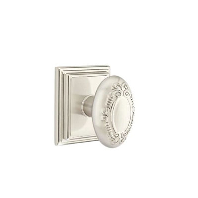 Emtek Passage Interior Mortise Set w/ Wilshire Rosette & Victoria Knob (RH)