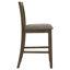 Chaise d'appoint de salle à manger rembourrée brune (ensemble de 2)