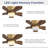 54 in. 5-Solid Wood Blades Indoor Standard Ceiling Fan Flush Mount with Remote Integrated LED-1164804675-1164804703